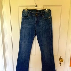 Womens Kut From The Kloth Mid Rise Size 8 Blue Jeans Flare/Bootcut